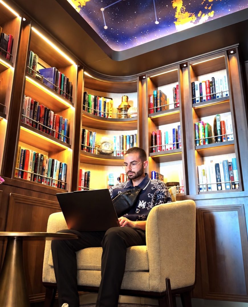 Sales representative working virtually on a laptop